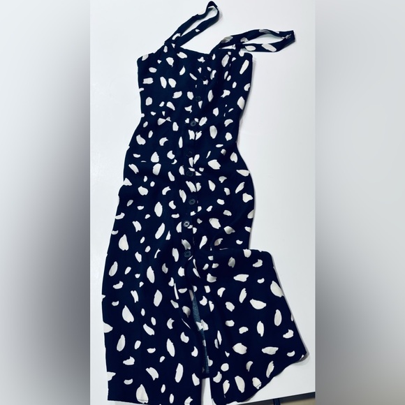 Reformation Midi Dress in Splatter Blue - Picture 2 of 6
